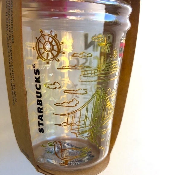 Starbucks San Francisco Ornament glass cup Green Ribbon “Been There Series” - Picture 6 of 9
